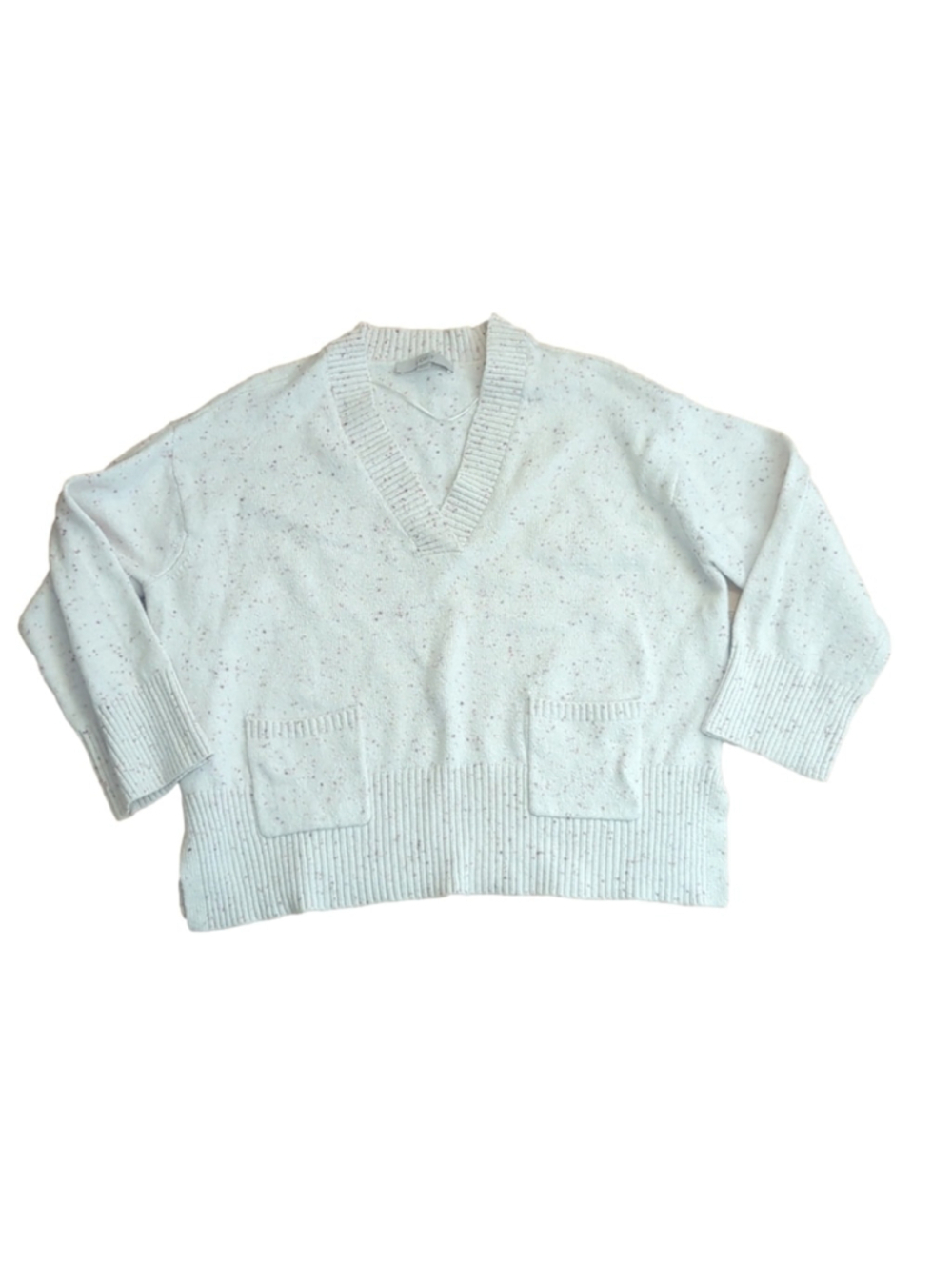 LOFT Cream Pink V Neck Sweater XS